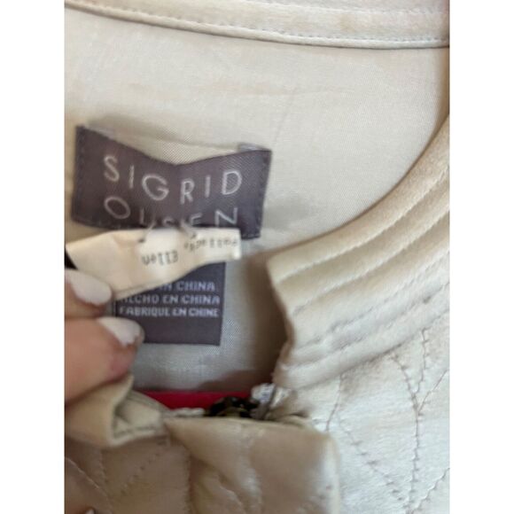 Sigrid Olsen Women's Vintage Small SILK Quilted Padded Lined Lightweight Jacket - Picture 4 of 8